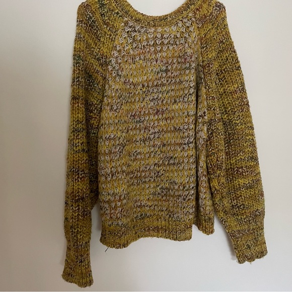 Anthropologie Moth Hillwalk golden chunky sweater - Sz XL - Picture 6 of 6